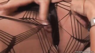 A mature woman seduces a young lesbian with a nice ass