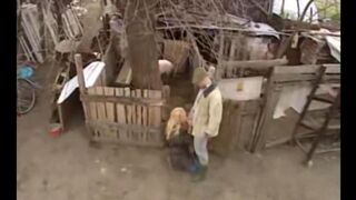 A guy fucked a Russian slut in the village