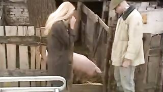 A guy fucked a Russian slut in the village