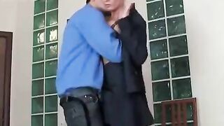 A Russian mature woman fucks her young boss
