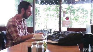 Guy picked up Asian beauty in the cafe and fucked her hard