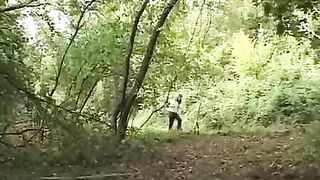 A sexy girl left herself to the mercy of a maniac in the forest