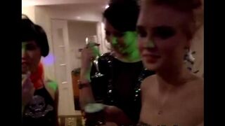Bunch of young whores getting fucked at a wild party