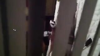 Shooting a hidden camera while neighbors have sex