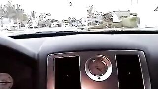 Nikki made a blowjob right in the car, it was a crazy day