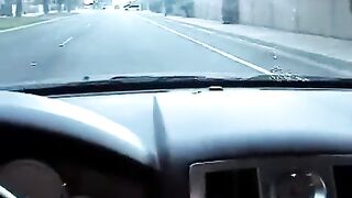 Nikki made a blowjob right in the car, it was a crazy day