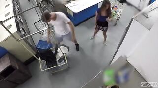 A girl is having sex, unaware of the hidden camera