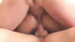 A blonde is being double penetrated by her husband’s friends