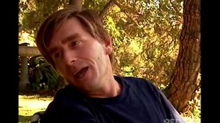 A young and beautiful girl has sex directly in nature