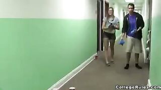 A couple of young libertines closed in the room to enjoy each other