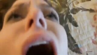 A man masturbates at home with the help of his hot girlfriend