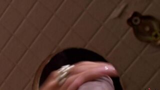 A beauty got some dick through the toilet hole