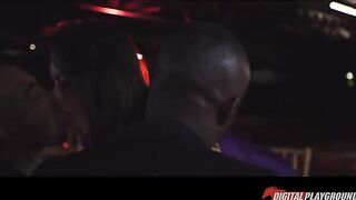Brunetochka enjoys intense action with two black men in a thrilling threesome