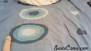 Toying with a dildo on webcam live show