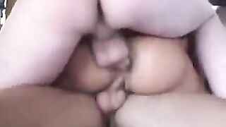 Babe loves to get fucked by two cocks at the same time