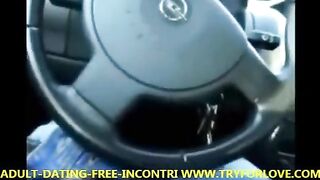 A blonde girl paid for the taxi with her mouth in the car