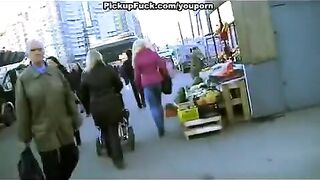 Fella ordered a hot blonde and fucked her on the street