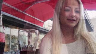 A blonde with natural tits gets fucked by a guy on Private