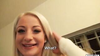 A blonde with natural tits gets fucked by a guy on Private
