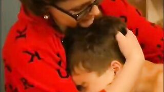 A hot woman in glasses gets fucked by a guy