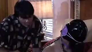BDSM game with a mistress who has beautiful tits