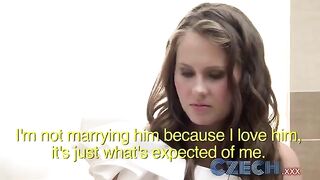 The witness of the wedding heard the bride's cry and went in to help