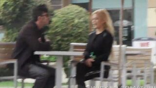 Blonde girl was picked up and fucked in the car