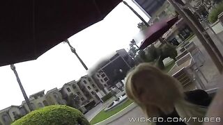 Blonde girl was picked up and fucked in the car