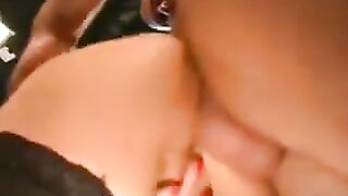 German whore is sucking and fucking with a bunch of guys