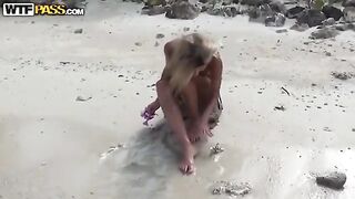 A couple has a private sex on the beach, captured in a steamy scene