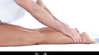 A sexy girl got oiled up and had sex, showcasing her curves