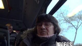 Fella fucked in anal on the bus right in front of passengers
