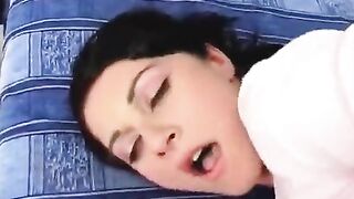 Anus squeezed out a thick cock and received a cumshot on the face
