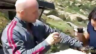 Burning brunette with big tits gets fucked on the first date
