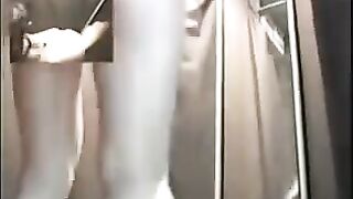 Camera in the underwear store locker room for secret filming