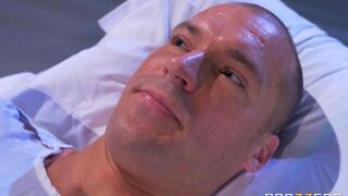 A patient received a breast to suck from a nurse in this hot scene