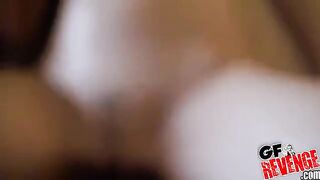 Two smiling girls shared the dick in their mouths