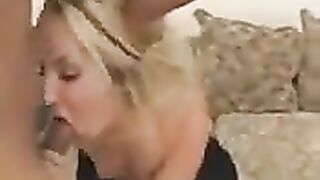 A blonde woman has an amazing ass and she uses it well