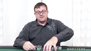 He lost to his girlfriend in cards and had to pay with his dick