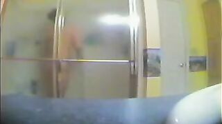 A girl showered not knowing there was a hidden camera