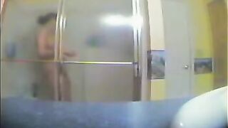 A girl showered not knowing there was a hidden camera