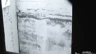 Peeping in the women's toilet from below, a thrilling hidden camera view