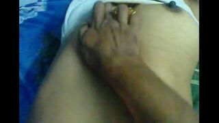 Husband massaged her tits, bringing intense pleasure