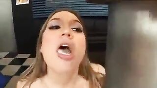 Spermoplog with girl having a big buffer and huge boobs
