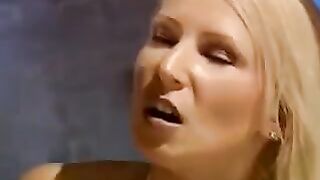 Beautiful woman tied up and fucked by two men
