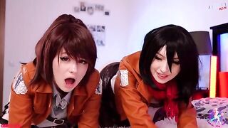 Three wet pussies get fucked and licked clean in a steamy lesbian threesome