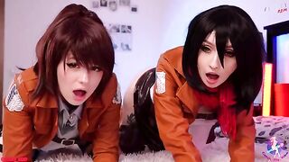 Three wet pussies get fucked and licked clean in a steamy lesbian threesome