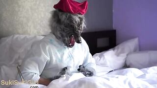 A petite red-haired girl gets passionately fucked by the Bad Wolf