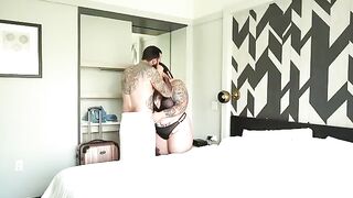 Cheating BBW wife gets fucked by a hotel guest in a steamy scene