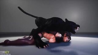 Succubus seduced Furies and she was fucked by a monster in 3D